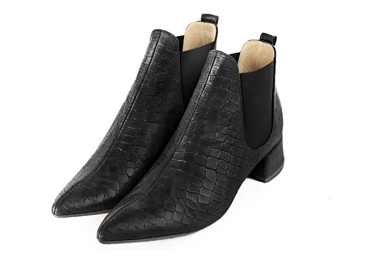 Satin black dress booties for women - Florence KOOIJMAN